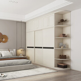 索菲亚衣柜推拉门 简欧式卧室家具大衣柜移门 转角收纳整体衣橱组合柜子 定制金