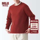 无印良品 MUJI 女式 含牦牛绒骆驼绒圆领毛衣 长袖针织衫秋 冬季 红色 M-L 165/88A