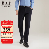 雅戈尔（YOUNGOR）休闲裤男DP棉免烫不易皱裤子自然垂顺易打理新品 VCDP329979AWA黑色 33/82A