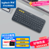 罗技（Logitech）时尚系列 K380 键盘 蓝牙办公键盘 无线键盘 女友 便携超薄键盘 笔记本键盘 黑灰色