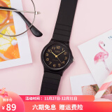 卡西欧（CASIO） 男女手表 学生运动简约石英中性小黑表 百搭休闲时尚小表盘 MQ-24-1B2 33mm表盘