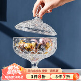 青苹果 欧式玻璃糖缸糖果罐储物罐水果果盘果斗 DSTG1043