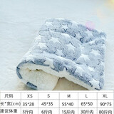 爵氏猫垫子猫窝狗猫咪被子秋冬床垫宠物四季平台棉垫狗狗毯子冬季加厚 灰底白星【羊羔绒+法兰绒】 S号(建议体重6斤内）