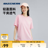 斯凯奇（Skechers）夏季男女情侣同款缤纷休闲系列透气半袖针织短袖T恤