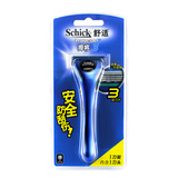 舒适（Schick）悍将3剃须刀手动刮胡刀protector3层德国刀片捍将3专用替换刀头 原装1刀架+1刀头