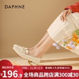 达芙妮（DAPHNE） 珍珠乐福鞋女2023春季新单鞋女英伦风小皮鞋通勤百搭鞋子女 米白【珍珠款】 37