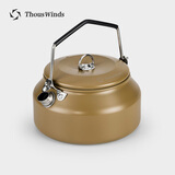 THOUS WINDS 千风户外烧水壶露营野炊不锈钢1L煮水壶咖啡壶泡茶壶野营明火烧 1升不锈钢烧水壶 全沙色