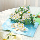 UNIGIFT生日贺卡3d立体折叠送老师高级感礼物感恩手工祝福精致花束卡片 小雏菊