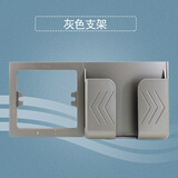 奇胜家用86型暗装5五孔双USB带开关二三插充电带支架CIISUNEL开关电源插座面板 灰色支架