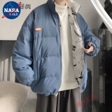 NASALIKE面包服两面穿棉衣男韩版潮流立领棉衣冬季ins加厚棉服外套棉袄潮 路人邦W20双面穿蓝白 M