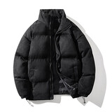 尡韵 棉衣男士外套新款冬季男装棉服潮牌冬装男装棉袄潮流鹿皮绒上衣 黑色 3XL