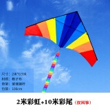 百特潍坊风筝经典百特彩虹三角网红风筝成人玩家之选微风易飞 2米彩虹（不含线）