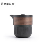 南山先生 枯山水陶瓷茶壶家用客厅创意功夫茶具配件简约日式防烫茶壶 枯山水茶壶(禅风黑) 220ml