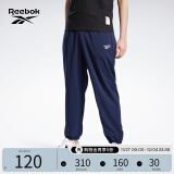 Reebok锐步官方男子PANT黑色经典LOGO款运动休闲舒适潮流百搭卫裤 GV5510_藏青色 A/XL