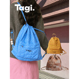 Tagi.Tanghulu《i》珍珠亚克力串珠可爱抽绳大容量双肩包书包 厨师球球熊