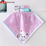金号A类儿童毛巾100纯棉擦手巾洗脸小毛巾全棉小方巾宝宝婴儿毛巾2条
