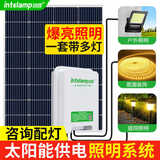 颖朗太阳能灯户外照明灯庭院灯家用防水投光灯超亮大功率露营地路灯 多灯照明供电系统-太阳能-加强版 20年专注~品质保证