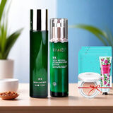 TIMIER 【临期】婷美化妆品复活草水活修护补水保湿柔润爽肤水乳液护肤 柔润水+乳液+送面膜*2+气垫+手霜