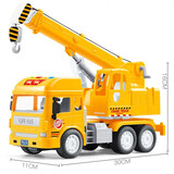 林达（LINDA） 儿童大号惯性工程车翻斗卡车水泥搅拌车男孩子挖掘机玩具车模型 吊车（音乐故事）8030-39