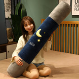 长条抱枕男生款睡觉夹腿专用靠垫床上女生床缝填充神器圆柱可拆洗 安睡月亮 100cm(有内胆可拆洗)