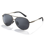 Cyxus男士飞行员蛤蟆近视偏光太阳镜防晒眩光时尚开车驾驶专用可配度数 枪框黑色片-无度数-偏光