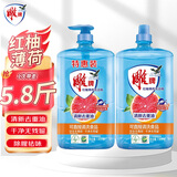 雕牌洗洁精大桶去油商用餐饮家用洗碗实惠装家庭装按压大瓶洗涤剂 红柚去重油【5.8斤】 1.45kg 2瓶