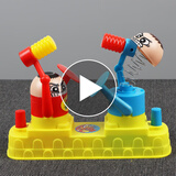 赟娅双人攻守对战小人对打机男孩亲子互动儿童桌面游戏玩具对锤互打 对打公仔游戏