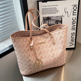 布兰奴大容量包包女2025七夕礼物袋百搭通勤单肩包时尚高级感手提托特包 粉色