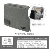 日本国誉KOKUYO笔袋学生用大容量文具袋女简约复古多功能HACO笔盒文具盒日系文具铅笔盒 【商务款·大号·可当手机支架】灰色