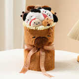 三彩熊卡皮巴拉玩偶花束情人节新年女生生日礼物女孩送女朋友闺蜜新结婚