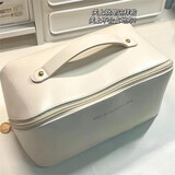 逆行鱼化妆包女大容量ins高级感化妆品收纳包袋便携旅行洗漱包 【奶杏白】3代吐司化妆包