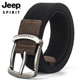 JEEP SPIRITJEEP吉普皮带男士帆布腰带韩版潮流时尚裤腰带耐磨耐穿品牌皮带