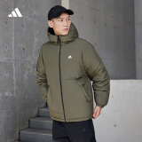 adidas 570蓬双面穿保暖连帽鸭绒羽绒服男女同款冬阿迪达斯轻运动 黑色 XS