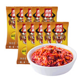 虎邦辣椒酱鲁西风味牛肉辣酱15g*10袋装牛肉酱小包装下饭菜拌饭拌面酱