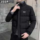 JEEP SPIRIT吉普棉衣男棉服外套男士上衣冬季夹克棉袄子新款加厚冬天外衣 黑色 2XL -（135-150斤）