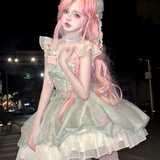 唐努乌现货花仙子Lolita小清新礼服甜美花苞裙洛丽塔公主裙可爱洋装 小花仙裙子+拖尾 M