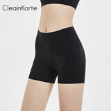 CleainKorte正品安全裤女冰丝无痕打底内裤二合一防走光不卷边肉色婚纱收腹裤 黑色【单条装】 均码 F1（150-175CM/90-120斤）