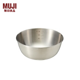 无印良品（MUJI）  不锈钢 盆 餐具 家用揉面盆洗菜发面盆  和面盆 银色 S 约直径16*高6.5cm 700ml