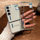 萌续适用三星S24手机壳简约冰箱GalaxyS23ultra新款透明S22镜头全包S21+套S20创意个性小众软硅胶防摔 透明太空壳-冰箱 三星Galaxy S24+