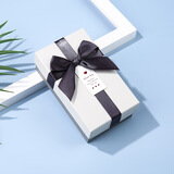 欧利文小礼盒小号高级感盒子生日礼物节日学生文具礼品盒空盒收纳管理纸箱 145mm*85mm浅灰