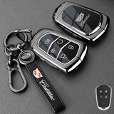 S.CHUANG2024款凯迪拉克CT5钥匙套xt4 xt5 xt6男ct6 xts atsl高档壳扣包女 B款5键【枪色锌合金】贴标皮绳