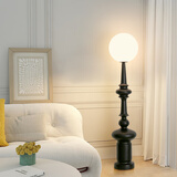 若朗意大利复古罗马柱立式台灯设计师客厅沙发旁装饰灯卧室床头落地灯 落地灯 直径30*高136CM 白光