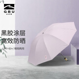 大光明（GBU）太阳伞防晒防紫外线遮阳伞折叠晴雨两用反向伞晴雨伞大号商务雨伞 紫色-晴雨四折伞