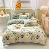 多兰诗（Duolanshi）春秋加厚磨毛四件套 ins四件套花卉田园风格床单被套四件套 秘密花园 2.0米 床单款 被套200*230 四件套