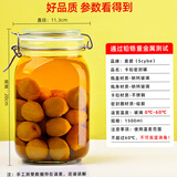喜碧（Scybe）玻璃密封罐泡酒容器泡菜坛子蜂蜜瓶罐头瓶储物罐斯格1500ml 2只