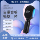 朗琴（ROYQUEEN）K800话筒音响一体麦克风家庭ktv儿童家用户外车载k歌唱歌神器手机无线便携蓝牙音箱 黑色