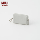 无印良品（MUJI） 可自由组合 收纳包 旅行收纳袋  手拿包 多巴胺 小物收纳 零钱包 灰白色 圆形 直径8*厚度1.7cm