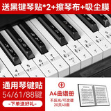 PERSEUS纳米钢琴键盘贴88/61/54键通用电子琴电钢琴初学儿童简谱音符贴纸 琴键贴+赠品+A4曲谱本