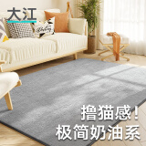 大江羊羔绒地毯客厅 沙发茶几卧室地毯免洗120x160cm 素雅