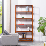 锦名园 红木家具非洲花梨（学名：刺猬紫檀）书架落地实木书柜 新中式书房专用书架储物柜展示架 单个简单（90*30*190cm）